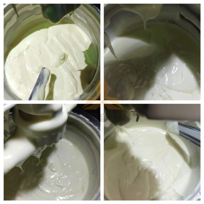 Mayonnaise emulsified