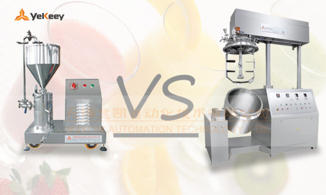 Comparison of homogenizer and colloid mill